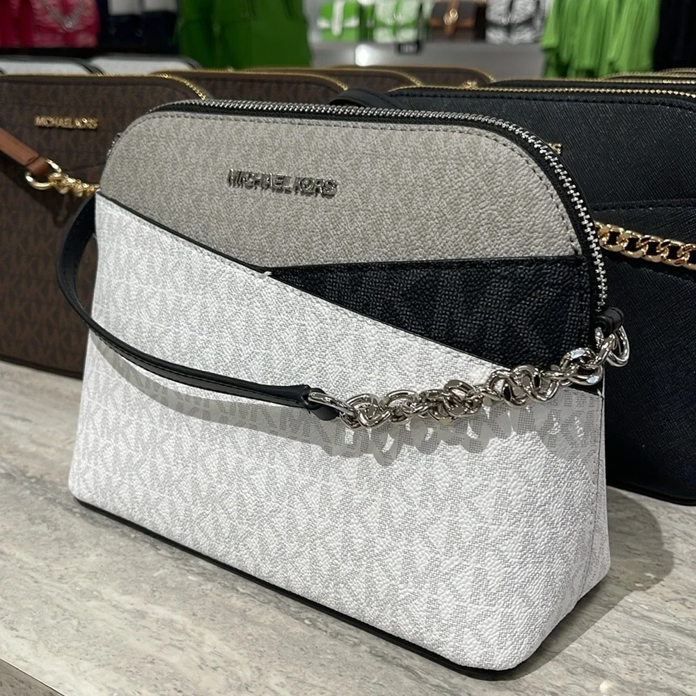 Michael Kors Jet Set Travel Color-Block Signature Logo Crossbody Bag
Optic White - Picture 5 of 16